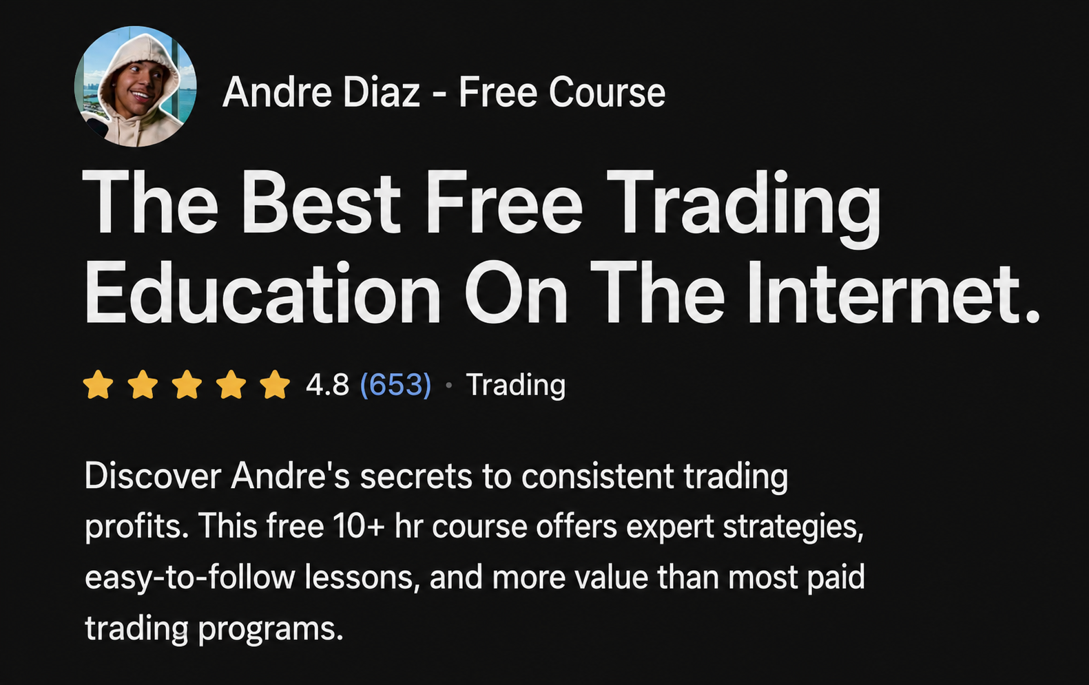 Andre Diaz free trading course preview